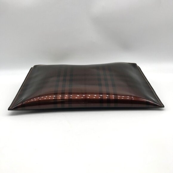 Burberry Brown Vinyl Nova Check Shoulder Bag - Picture 5 of 12